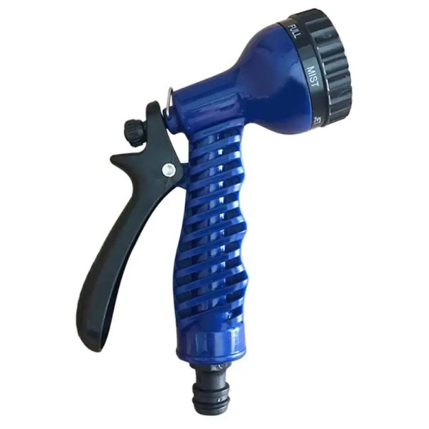 Garten Spritzpistole für den Schlauch 8 Sprühmodi Handbrause zum Bewässern Autowaschen Schnellkupplung blau