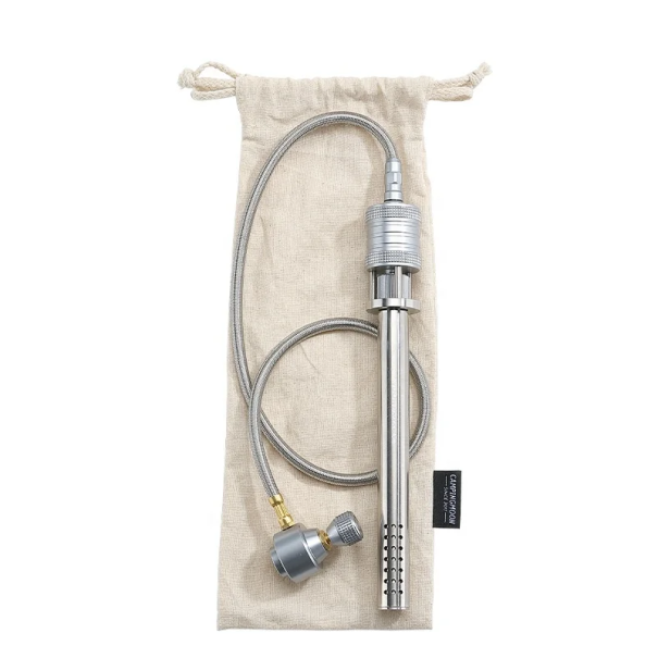 Gasbrennerpistole mit 66 cm Schlauch und verstellbarem Rohr aus Kohlenstoff-Edelstahl Handzündung Grillen Löten Erwärmen 1