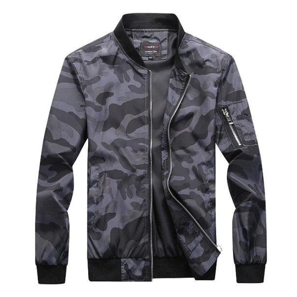 Geacă de camuflaj pentru bărbați gri XXL