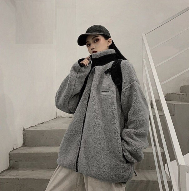 Geaca de dama fleece P2091 gri M