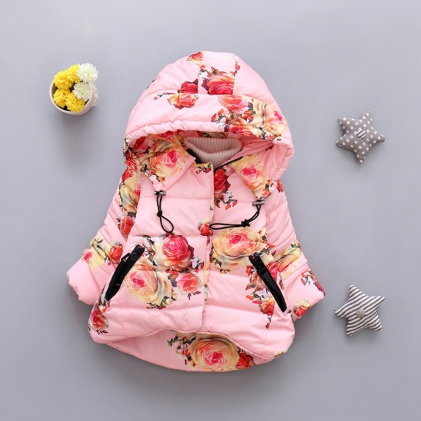Geaca de iarna pentru fete Rose J2501 roz 3
