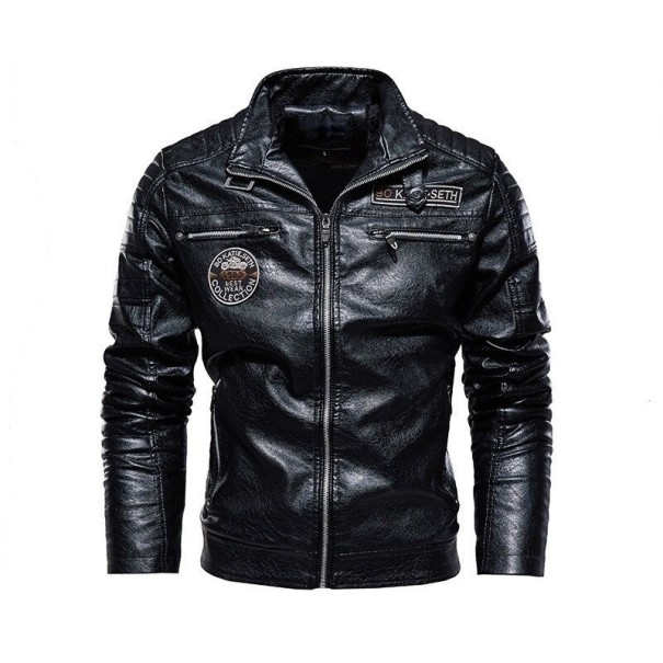 Geacă de piele pentru bărbați F1147 negru XL