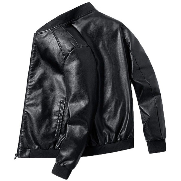 Geacă de piele pentru bărbați F1206 negru XS
