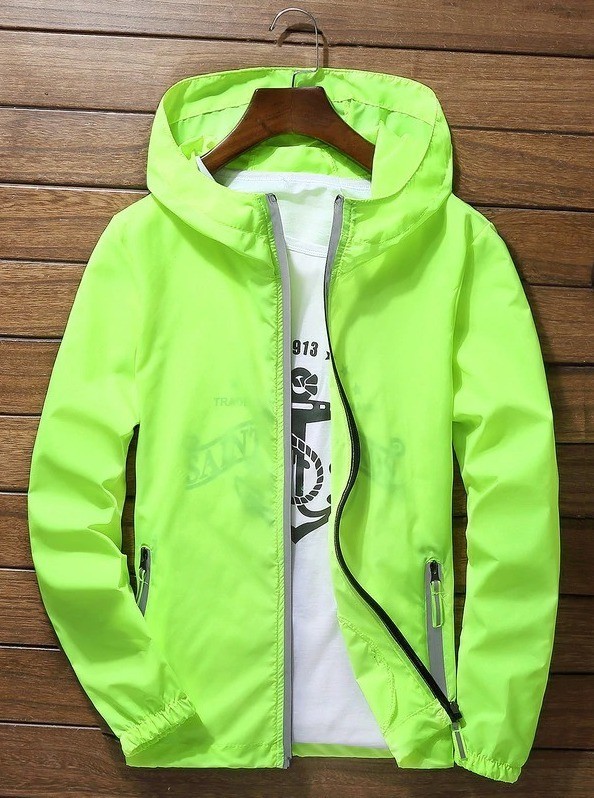 Geacă de primăvară pentru bărbați A2011 verde neon L