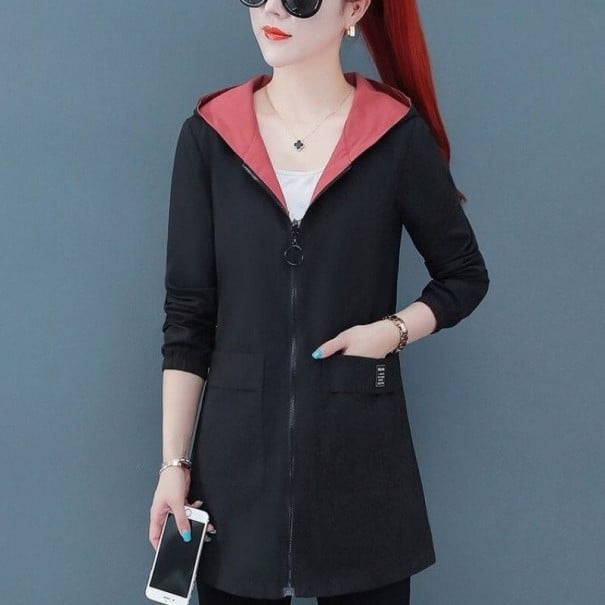 Geaca de toamna de dama P1674 negru S