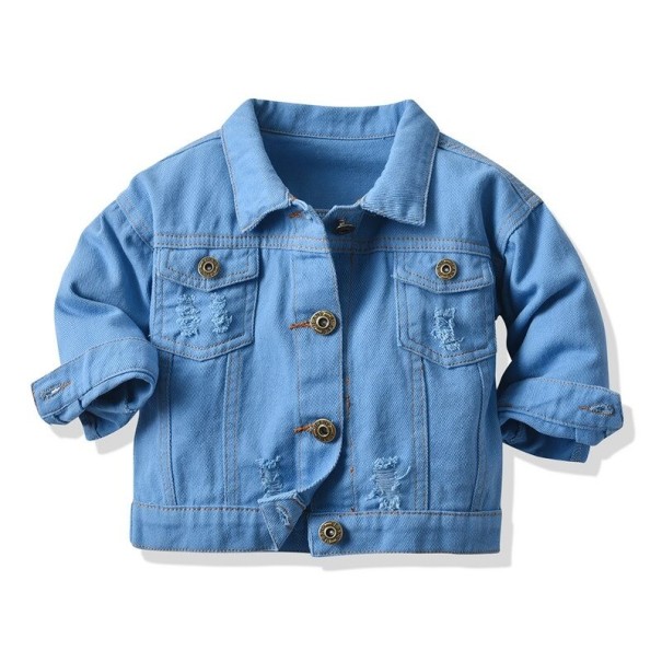 Geacă din denim pentru fete L1870 albastru 12-24 luni Geacă din denim pentru fete L1870 albastru 12-24 luni