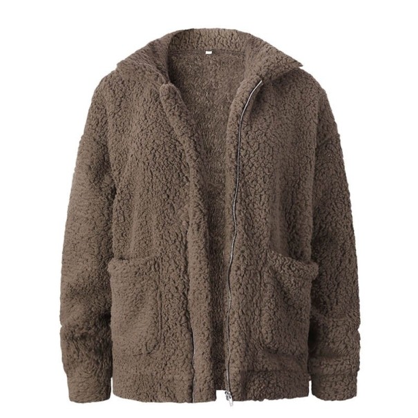 Geaca tricotata dama J3188 gri 3XL