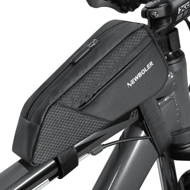 Geantă de bicicletă 22 x 9 x 6 cm 1,2 l Geantă reflectorizantă neagră impermeabilă Sub șa Design practic Spațiu de depozitare pentru accesorii 1
