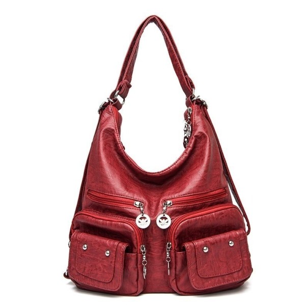Geantă de mână din piele pentru femei M1005 burgundy