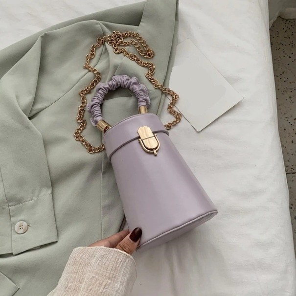 Geantă de mână din piele pentru femei M1434 violet deschis