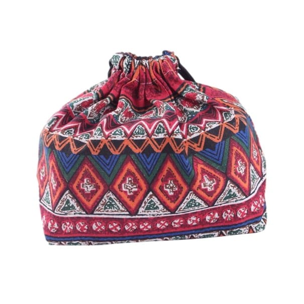 Geantă din bumbac pentru cutia de prânz cu sfoară de strângere Ambalaj textil pentru cutia cu mâncare Imprimeu decorativ Dimensiuni 21 x 28 cm 7