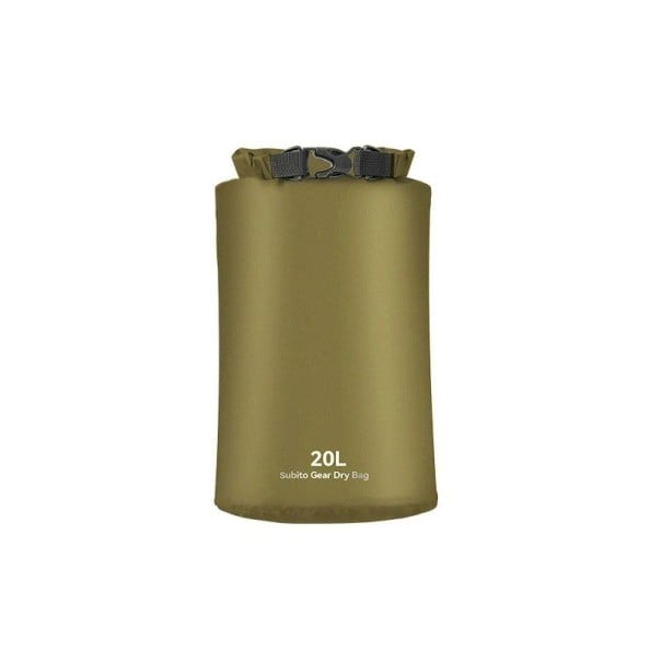Geantă impermeabilă etanșă 20l, verde militar, ultraușoară, impermeabilă, pentru îmbrăcăminte, rafting, caiac, înot și activități sportive 1