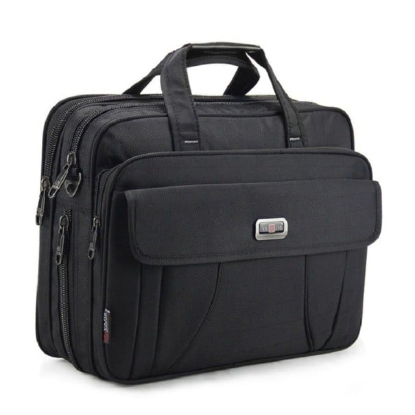 Geantă pentru laptop Geantă de lucru elegantă cu compartimente cu fermoar și buzunar frontal Mânere pentru transport în mână Material oxford 1