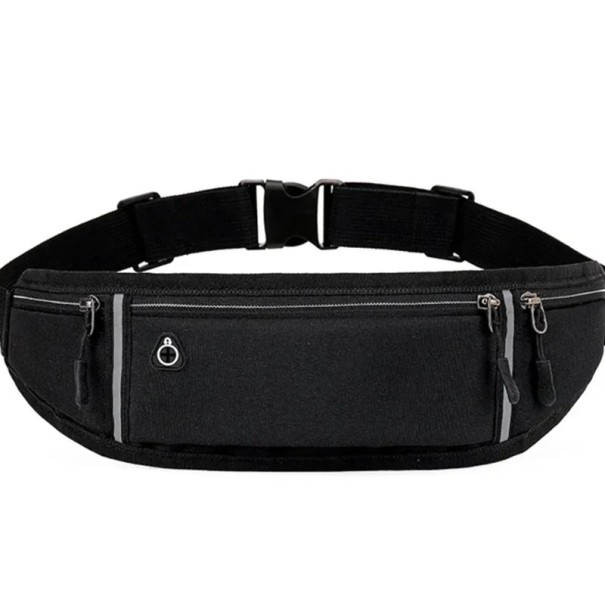 Geantă sport din pânză, design vintage, buzunar negru, pentru telefon mobil, căști, fitness, alergare, ciclism, ușoară, purtată zilnic, la talie 1
