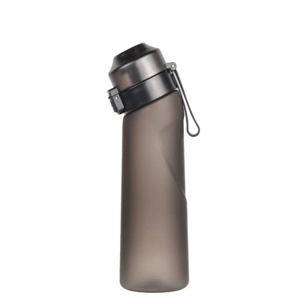 Gearomatiseerde waterfles 650 ml Zwarte sportinfusiefles voor gearomatiseerd water Hydratatiefles met fruit- en kruidenfilter Lekvrij deksel Ergonomisch ontwerp