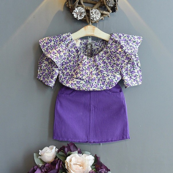 Geblümte Bluse und Rock für Mädchen 6