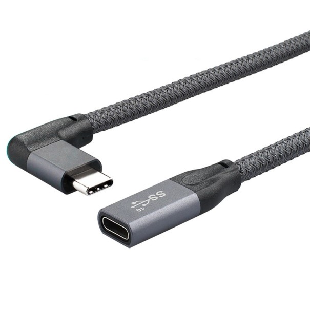 Gebogenes USB-C M/F-Verlängerungskabel 50 cm