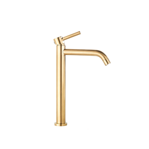 Geborstelde gouden badkamer wastafelkraan 37x15x9,6x21x5 cm Moderne kraan voor warm en koud water Elegante design goud