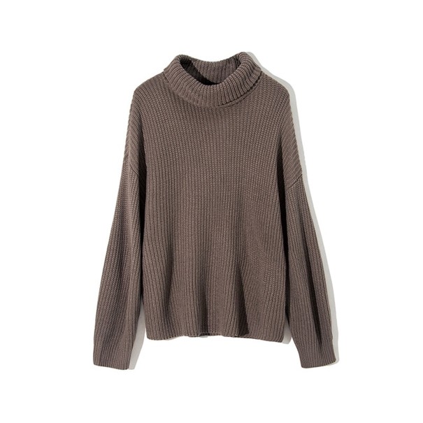 Gebreide coltrui voor dames A2131 koffiekleur