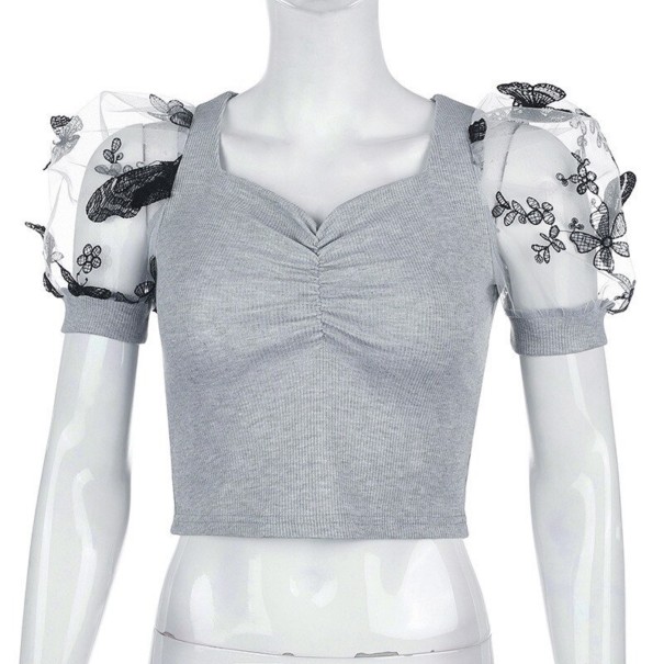 Gebreide crop top voor dames A2938 XS