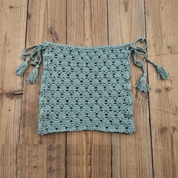 Gebreide minirok voor dames P892 turquoise S