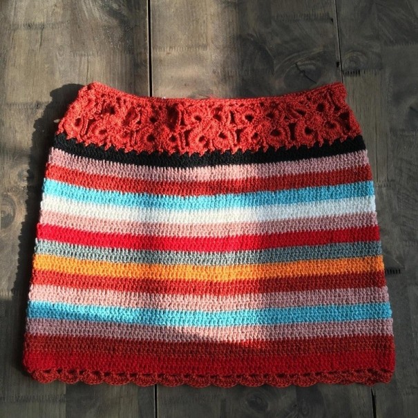Gebreide minirok voor dames P911 3