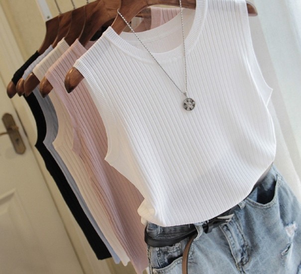 Gebreide mouwloze top voor dames