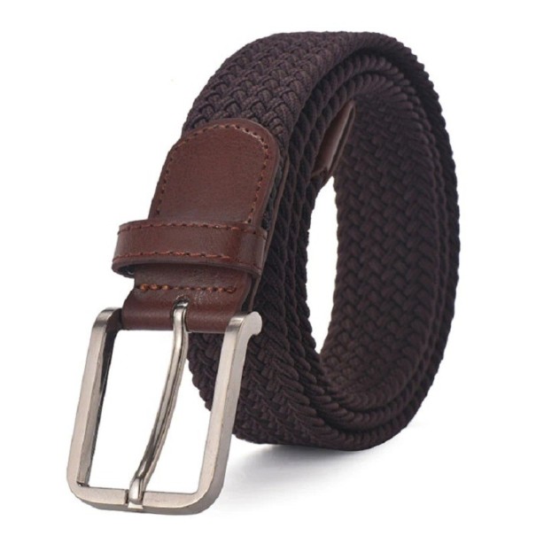 Gebreide riem donkerbruin 110 cm