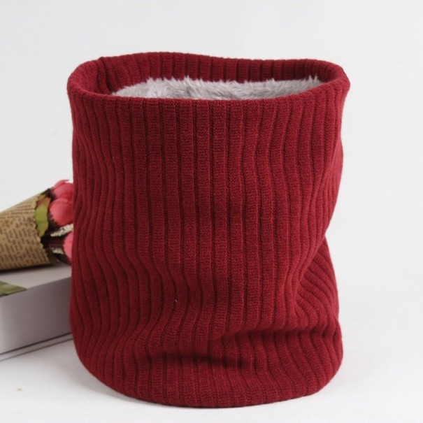 Gebreide wintersjaal donkerrood