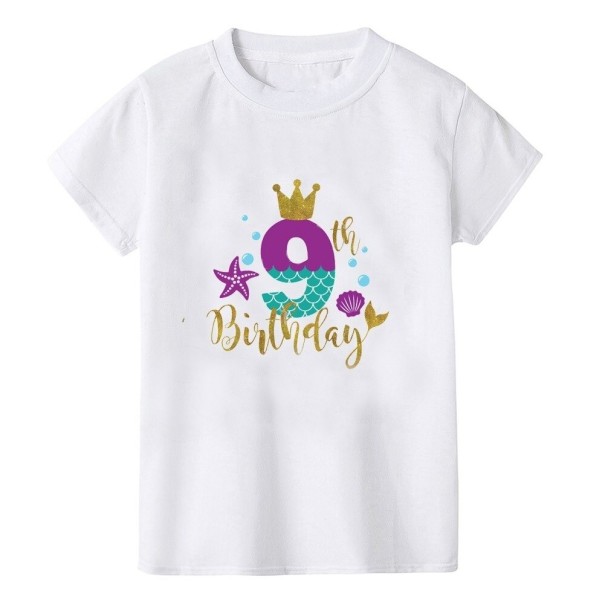 Geburtstags-T-Shirt für Mädchen 7 H