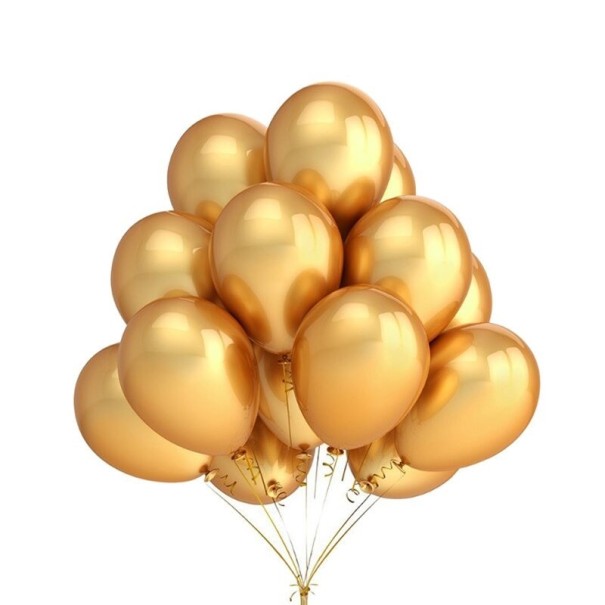 Geburtstagsballons 25 cm 20 Stk golden