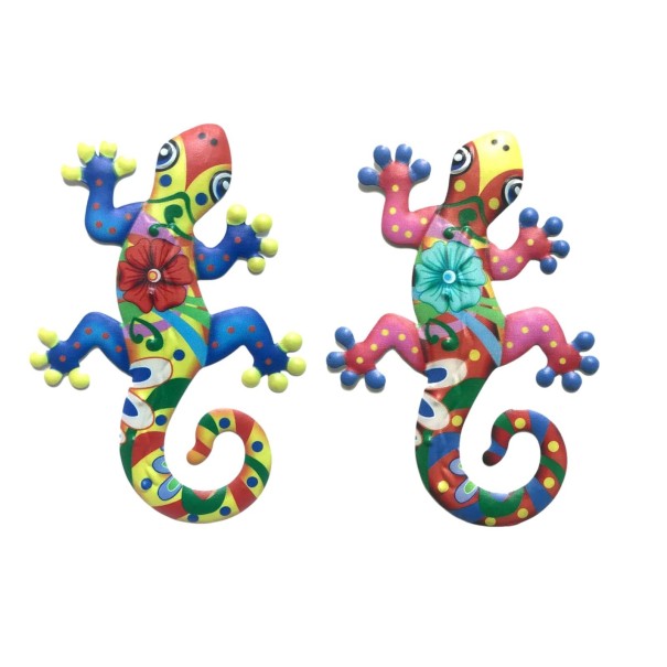 Gecko väggdekoration 2 st 1