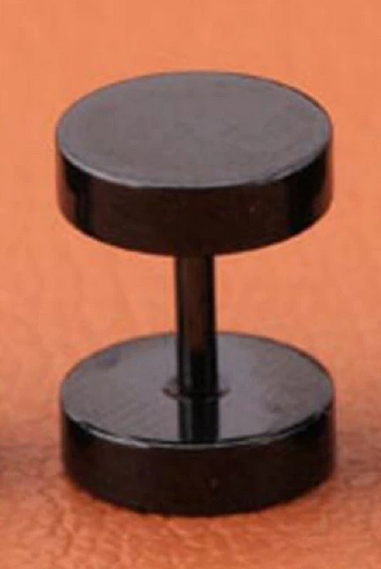 Gefälschte Ohrstöpsel schwarz 8 mm