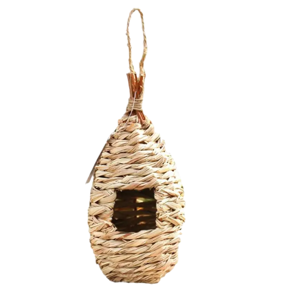 Geflochtenes Vogelhaus. Hängendes Vogelhaus aus Kiefernholz, 22 x 11,5 cm 1