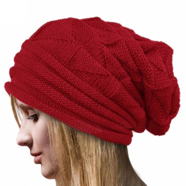 Gehaakte muts voor dames rood