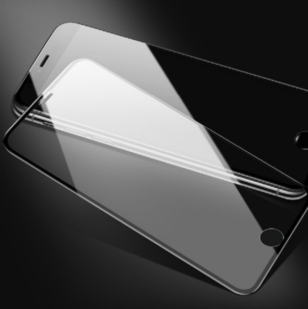 Gehärtetes Glas des 7D iPhone X Displays schwarz