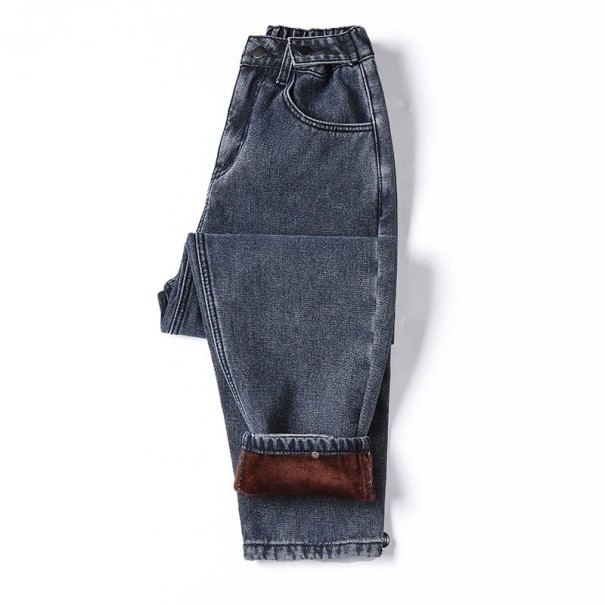 Geïsoleerde 3/4 jeans voor dames donkergrijs 3XL