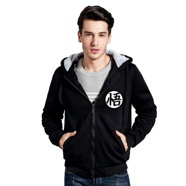 Geïsoleerde sweatshirt voor heren A2010 zwart XXS