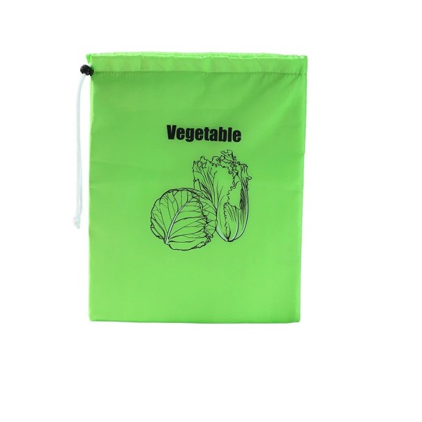 Geïsoleerde tas voor bananen en fruit met trekkoord om de versheid te behouden in geel, oranje of groen groen