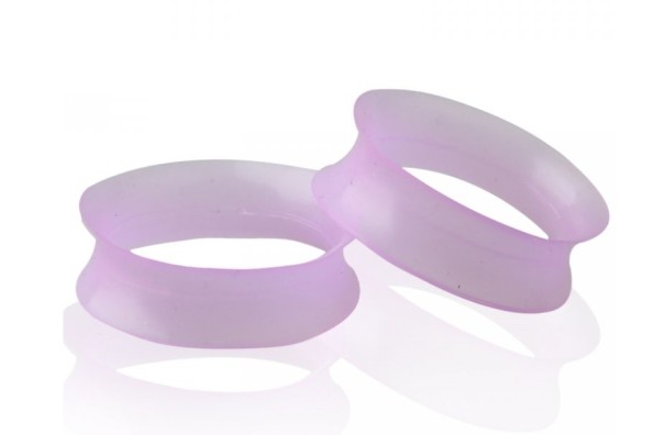Gekleurde siliconen tunnels paars 8 mm