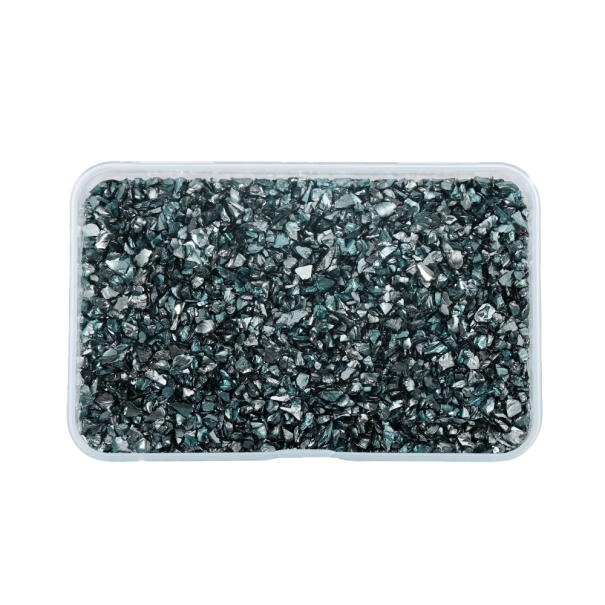 Gekruiste glazen stenen voor hars 80 g Decoratief glinsterend materiaal voor het gieten van sieraden, kunst en DIY creaties met doosje donkerblauw