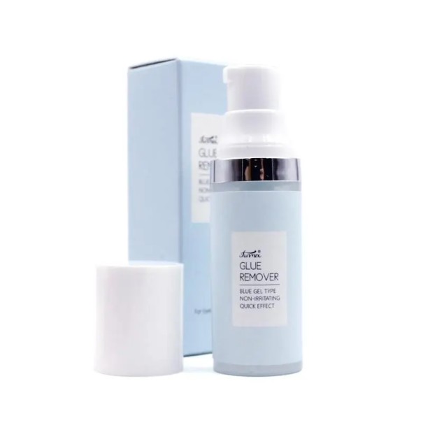 Gel azul removedor de cola para pestanas 15 ml Efeito rápido Composição suave Sem irritação Uso profissional azul