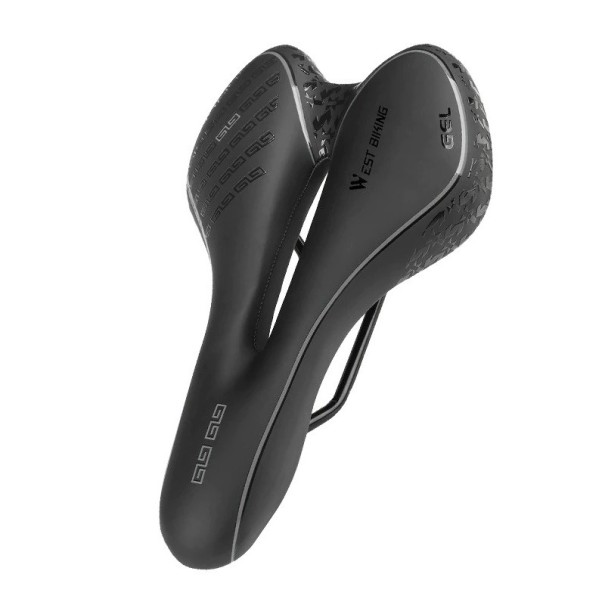 Gel cykelsadel sort