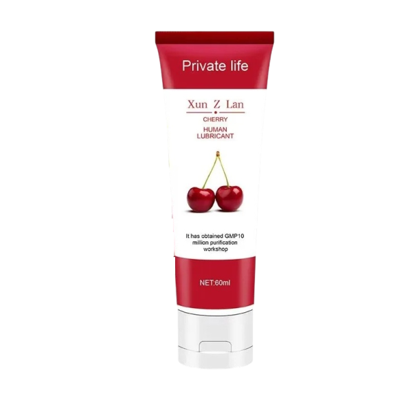 Gel lubricante a base de agua con aroma a cereza 60 ml para experiencias íntimas más placenteras e hidratación duradera Envase discreto 1