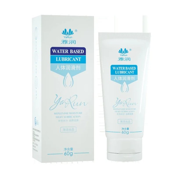 Gel lubrificante 60 g a base d'acqua per il massimo comfort e compatibilità con preservativi in lattice, accessori in silicone, confezione discreta 1