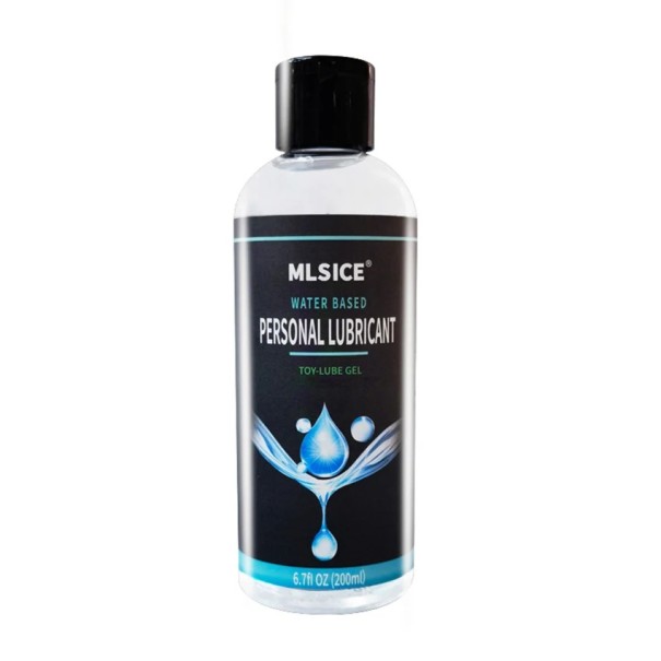 Gel lubrificante à base de água 200 ml para uma sensação suave e escorregadia e uso delicado com brinquedos eróticos e durante relações íntimas, embalagem discreta 1