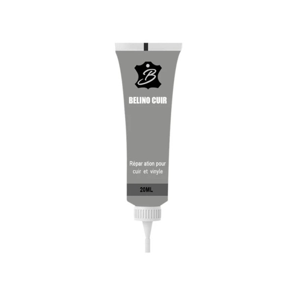 Gel na opravu kůže 20 ml Krémový renovační gel pro kůži Sedačky Autosedačky Opravy Trhliny Praskliny Obnova Kožený nábytek šedá