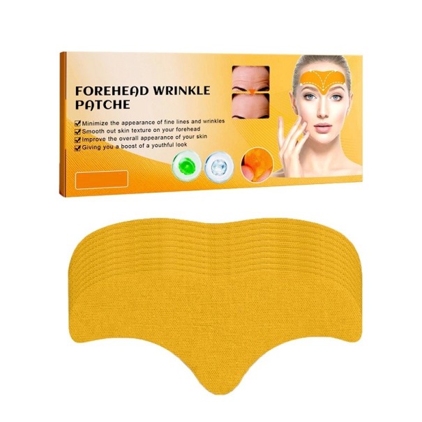 Gel pandeplaster mod rynker Plaster med ekstrakt med naturlige ekstrakter til udglatning af huden på panden Plaster med kollagen til fjernelse af rynker i panden 14 x 6 cm 20 stk 1