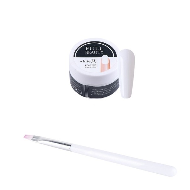 Gel UV pour ongles avec pinceau blanc