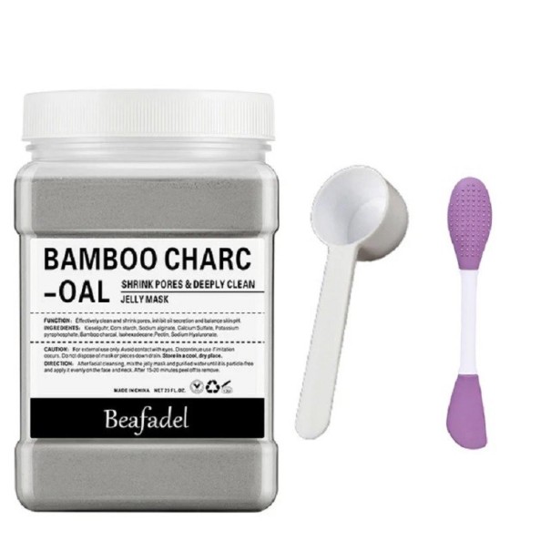 Gelatine Peel-Off ansigtsmaske Anti-Aging Gelé ansigtsmaske Revitaliserende ansigtsmaske Pudder Fugtgivende Peel-Off maske med planteekstrakter 200 g Bamboo charcoal